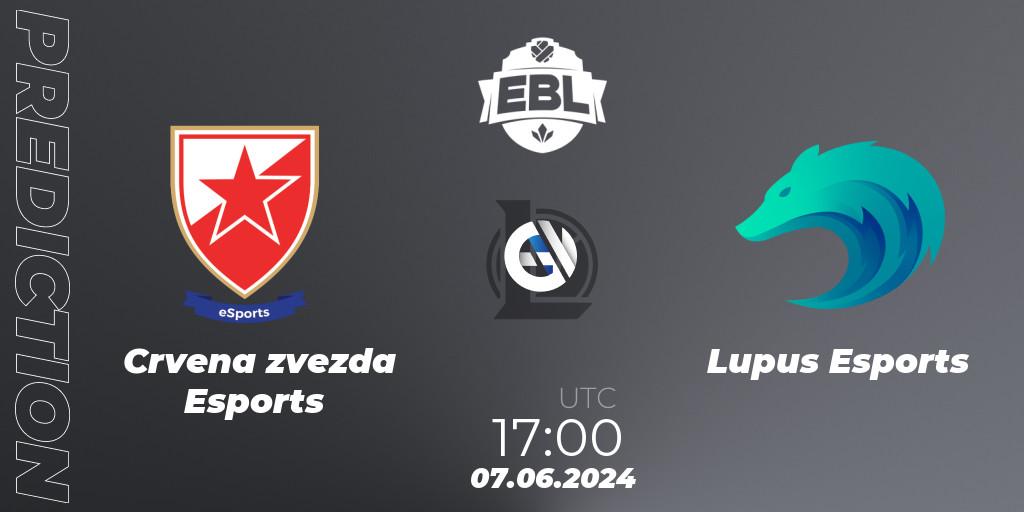 Pronóstico Crvena zvezda Esports - Lupus Esports. 07.06.2024 at 17:00, LoL, Esports Balkan League Season 15