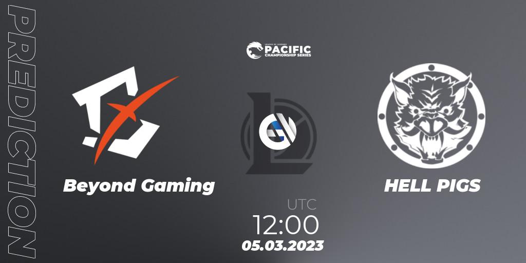 Pronóstico Beyond Gaming - HELL PIGS. 05.03.2023 at 12:10, LoL, PCS Spring 2023 - Group Stage