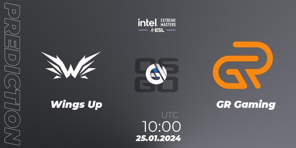 Pronóstico Wings Up - GR Gaming. 25.01.24, CS2 (CS:GO), Intel Extreme Masters China 2024: Asian Open Qualifier #2