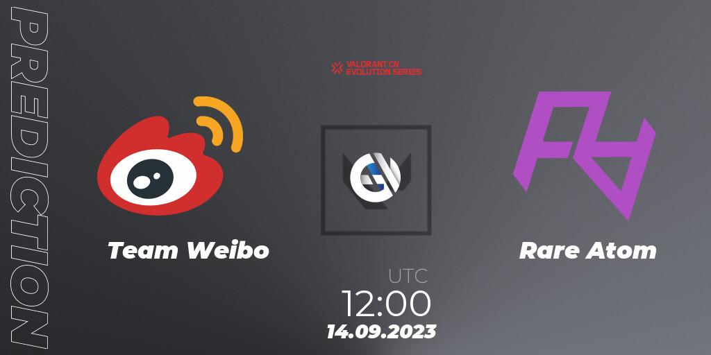 Pronóstico Team Weibo - Rare Atom. 14.09.2023 at 12:00, VALORANT, VALORANT China Evolution Series Act 1: Variation - Play-In
