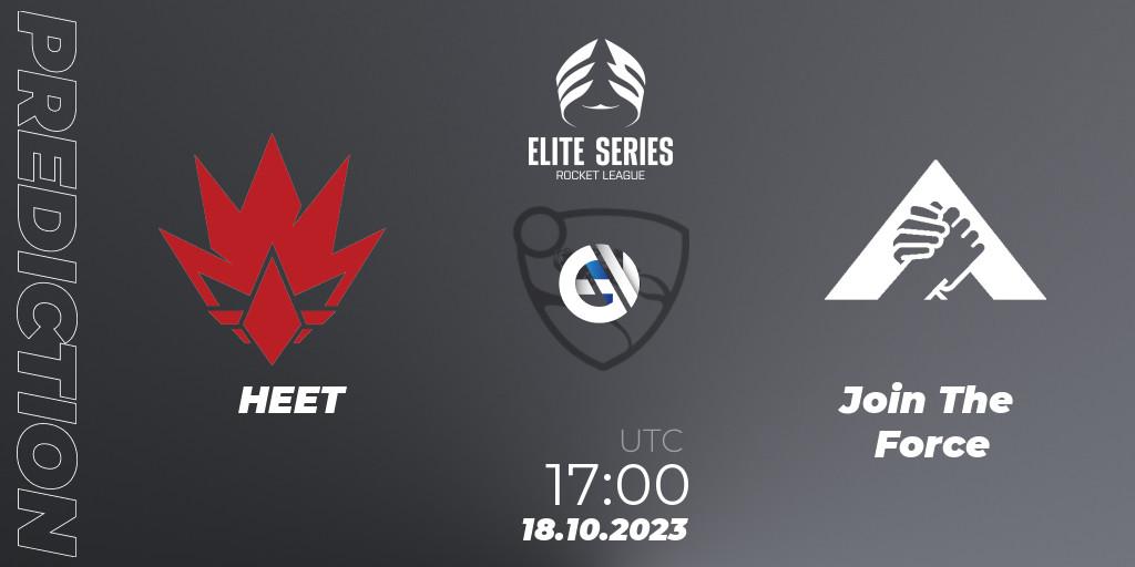 Pronóstico HEET - Join The Force. 18.10.2023 at 17:00, Rocket League, Elite Series Fall 2023