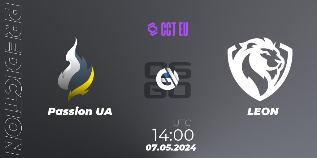 Pronóstico Passion UA - LEON. 07.05.2024 at 14:00, Counter-Strike (CS2), CCT Season 2 European Series #3 Play-In