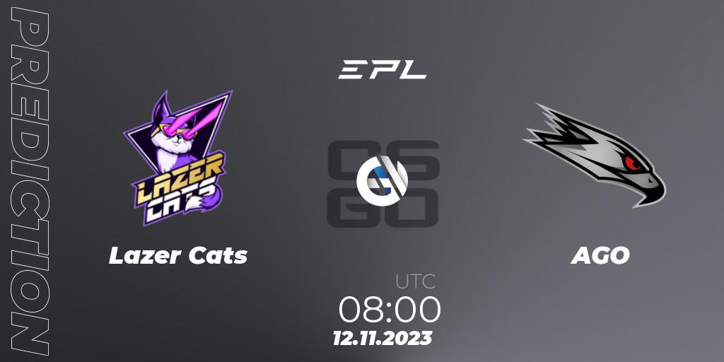Pronóstico Lazer Cats - AGO. 12.11.2023 at 09:00, Counter-Strike (CS2), European Pro League Season 12: Division 2