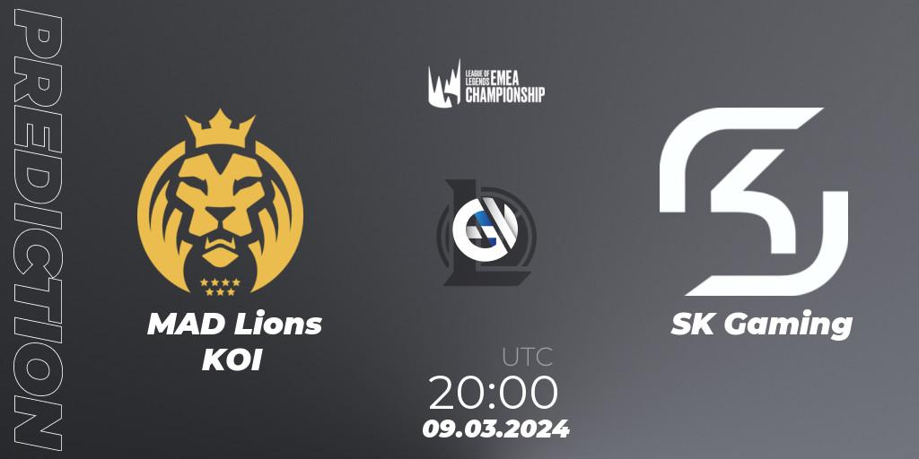 Pronóstico MAD Lions KOI - SK Gaming. 09.03.24, LoL, LEC Spring 2024 - Regular Season