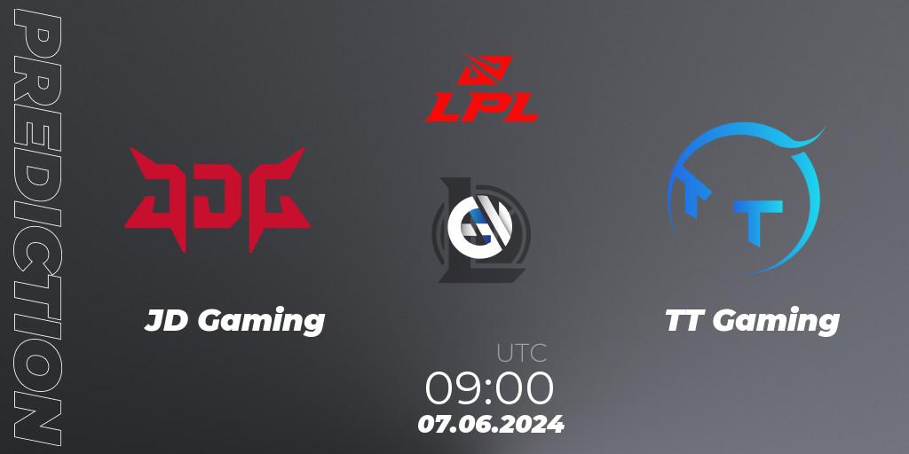 Pronóstico JD Gaming - TT Gaming. 07.06.2024 at 09:00, LoL, LPL 2024 Summer - Group Stage