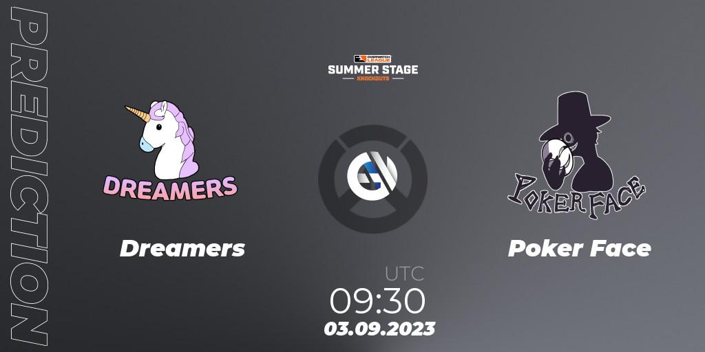 Pronóstico Dreamers - Poker Face. 03.09.2023 at 09:30, Overwatch, Overwatch League 2023 - Summer Stage Knockouts