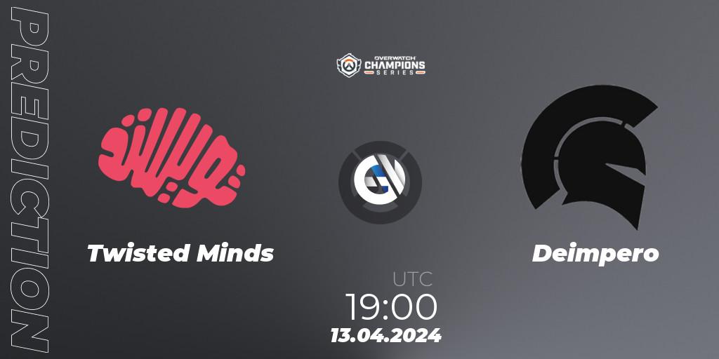 Pronóstico Twisted Minds - Deimpero. 13.04.24, Overwatch, Overwatch Champions Series 2024 - EMEA Stage 2 Group Stage