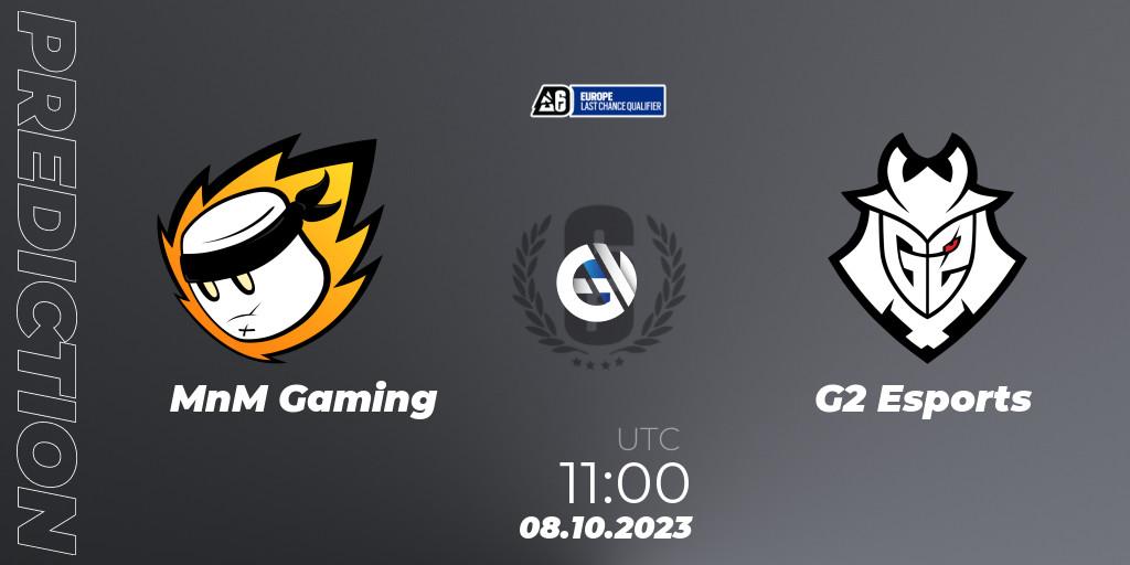 Pronóstico MnM Gaming - G2 Esports. 08.10.23, Rainbow Six, Europe League 2023 - Stage 2 - Last Chance Qualifiers