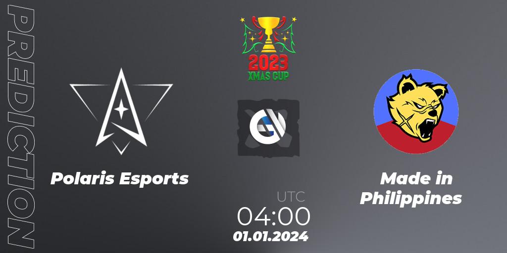 Pronóstico Polaris Esports - Made in Philippines. 01.01.2024 at 04:00, Dota 2, Xmas Cup 2023