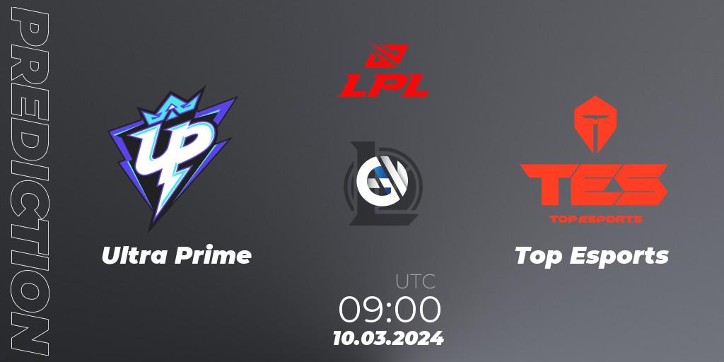 Pronóstico Ultra Prime - Top Esports. 10.03.24, LoL, LPL Spring 2024 - Group Stage