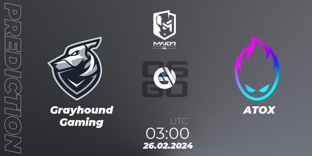 Pronóstico Grayhound Gaming - ATOX. 26.02.24, CS2 (CS:GO), PGL CS2 Major Copenhagen 2024 Asia RMR