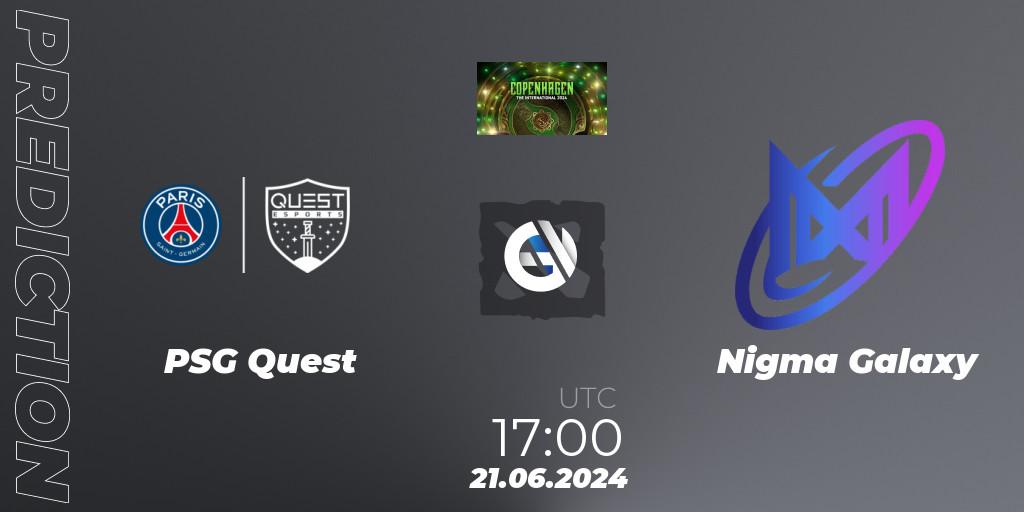 Pronóstico PSG Quest - Nigma Galaxy. 21.06.2024 at 17:40, Dota 2, The International 2024: Western Europe Closed Qualifier