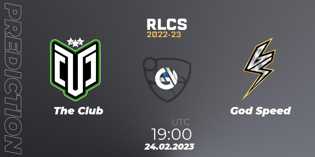 Pronóstico The Club - God Speed. 24.02.2023 at 19:00, Rocket League, RLCS 2022-23 - Winter: South America Regional 3 - Winter Invitational