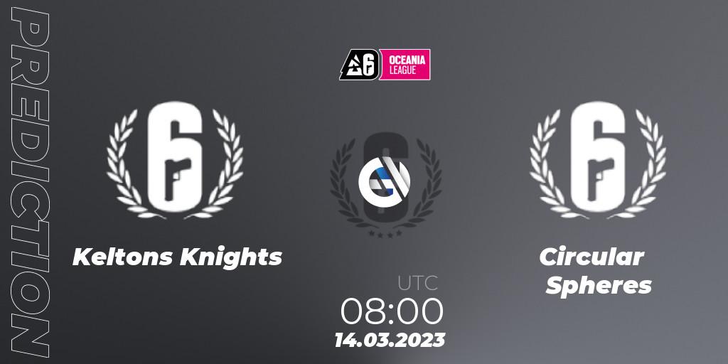 Pronóstico Keltons Knights - Circular Spheres. 14.03.2023 at 08:15, Rainbow Six, Oceania League 2023 - Stage 1