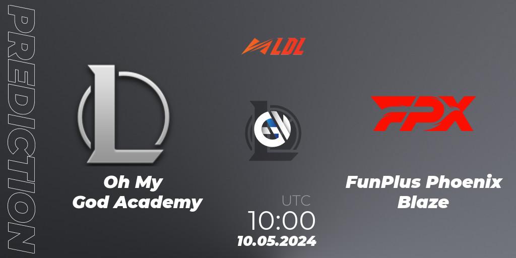 Pronóstico Oh My God Academy - FunPlus Phoenix Blaze. 10.05.2024 at 10:00, LoL, LDL 2024 - Stage 2