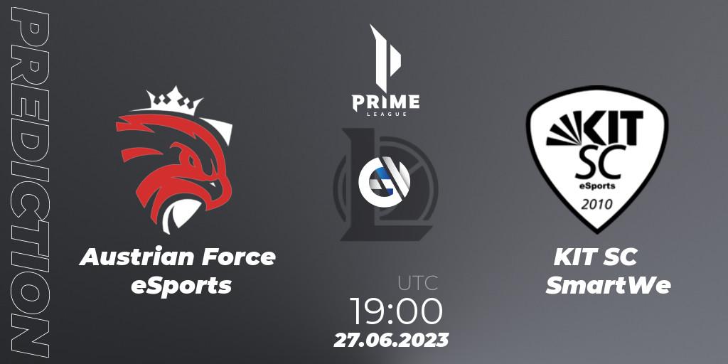 Pronóstico Austrian Force eSports - KIT SC SmartWe. 27.06.2023 at 19:00, LoL, Prime League 2nd Division Summer 2023