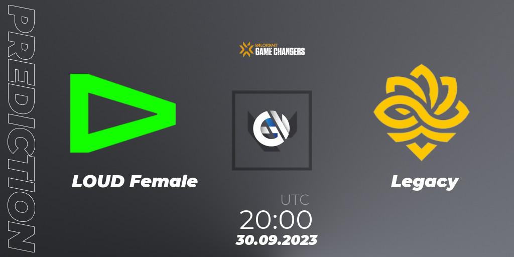 Pronóstico LOUD Female - Legacy. 30.09.23, VALORANT, VCT 2023: Game Changers Brazil Series 2