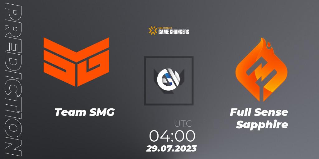 Pronóstico Team SMG - Full Sense Sapphire. 29.07.2023 at 04:00, VALORANT, VCT 2023: Game Changers APAC Open 3