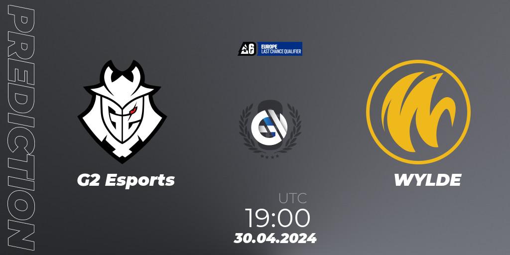 Pronóstico G2 Esports - WYLDE. 30.04.2024 at 19:00, Rainbow Six, Europe League 2024 - Stage 1 LCQ