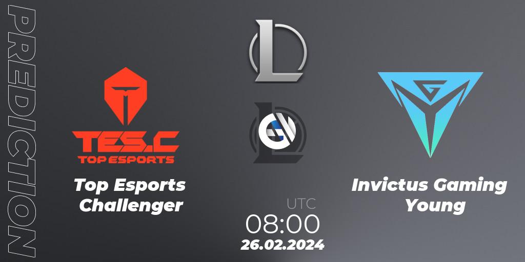 Pronóstico Top Esports Challenger - Invictus Gaming Young. 26.02.24, LoL, LDL 2024 - Stage 1