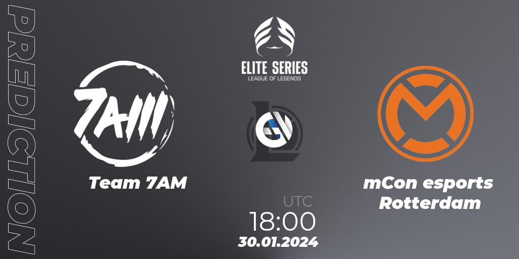 Pronóstico Team 7AM - mCon esports Rotterdam. 30.01.2024 at 18:00, LoL, Elite Series Spring 2024