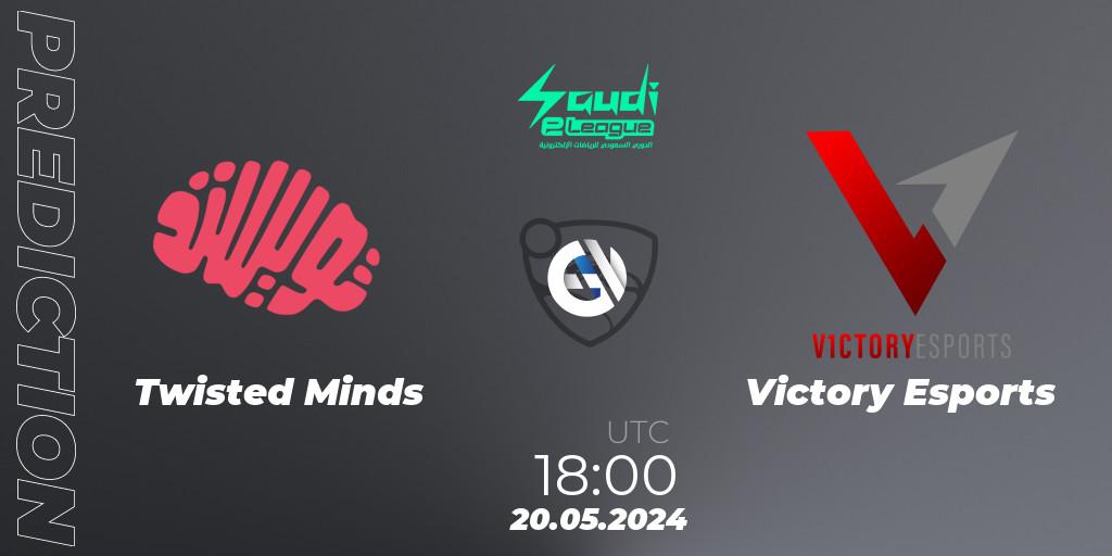 Pronóstico Twisted Minds - Victory Esports. 20.05.2024 at 18:00, Rocket League, Saudi eLeague 2024 - Major 2: Online Major Phase 1