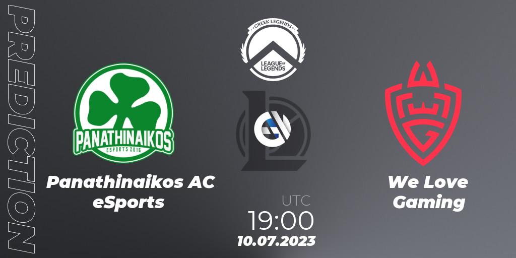 Pronóstico Panathinaikos AC eSports - We Love Gaming. 10.07.2023 at 19:30, LoL, Greek Legends League Summer 2023