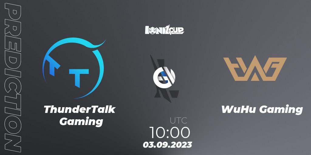 Pronóstico ThunderTalk Gaming - WuHu Gaming. 03.09.2023 at 10:00, Wild Rift, Ionia Cup 2023 - WRL CN Qualifiers