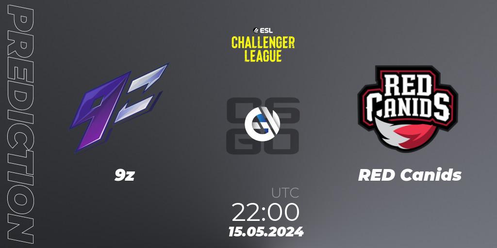 Pronóstico 9z - RED Canids. 15.05.2024 at 23:00, Counter-Strike (CS2), ESL Challenger League Season 47: South America