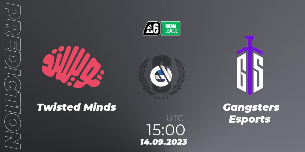 Pronóstico Twisted Minds - Gangsters Esports. 14.09.2023 at 15:00, Rainbow Six, MENA League 2023 - Stage 2