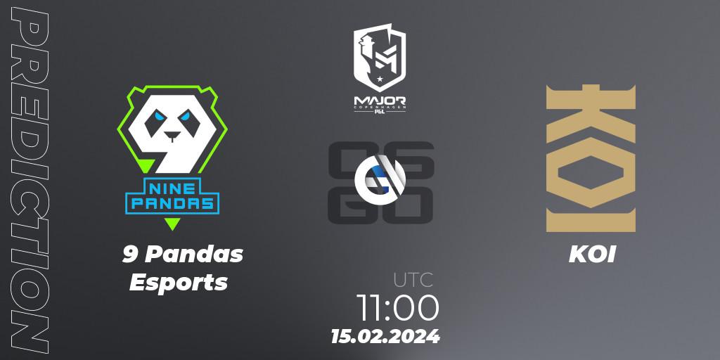 Pronóstico 9 Pandas Esports - KOI. 15.02.24, CS2 (CS:GO), PGL CS2 Major Copenhagen 2024 Europe RMR