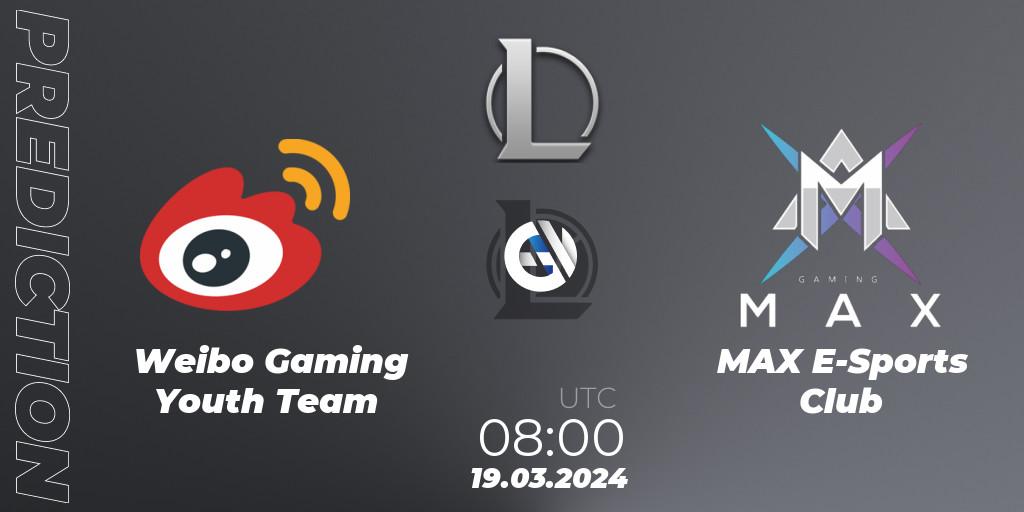 Pronóstico Weibo Gaming Youth Team - MAX E-Sports Club. 19.03.24, LoL, LDL 2024 - Stage 1