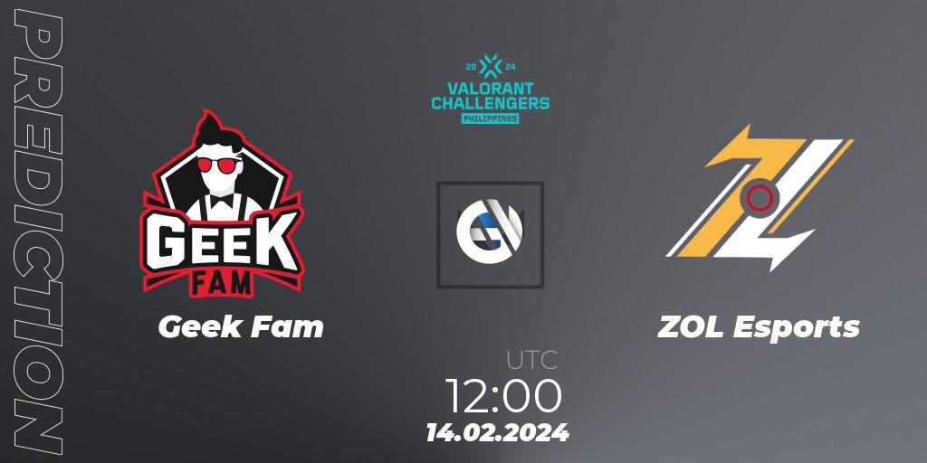 Pronóstico Geek Fam - ZOL Esports. 14.02.2024 at 12:00, VALORANT, VALORANT Challengers 2024 Philippines: Split 1