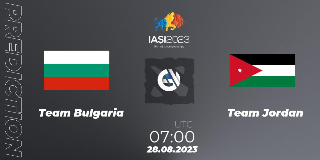 Pronóstico Team Bulgaria - Team Jordan. 27.08.23, Dota 2, IESF World Championship 2023
