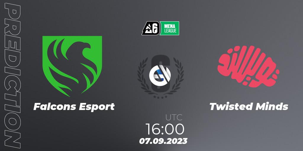 Pronóstico Falcons Esport - Twisted Minds. 07.09.2023 at 16:00, Rainbow Six, MENA League 2023 - Stage 2