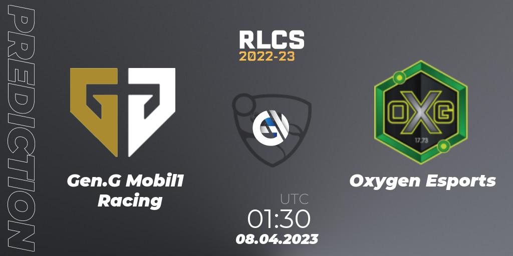 Pronóstico Gen.G Mobil1 Racing - Oxygen Esports. 07.04.2023 at 19:45, Rocket League, RLCS 2022-23 - Winter Split Major