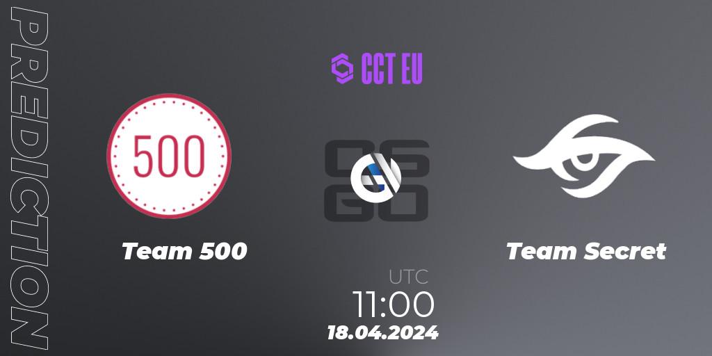 Pronóstico Team 500 - Team Secret. 18.04.24, CS2 (CS:GO), CCT Season 2 Europe Series 1 Closed Qualifier