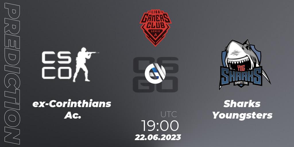 Pronóstico ex-Corinthians Ac. - Sharks Youngsters. 22.06.23, CS2 (CS:GO), Gamers Club Liga Série A: June 2023