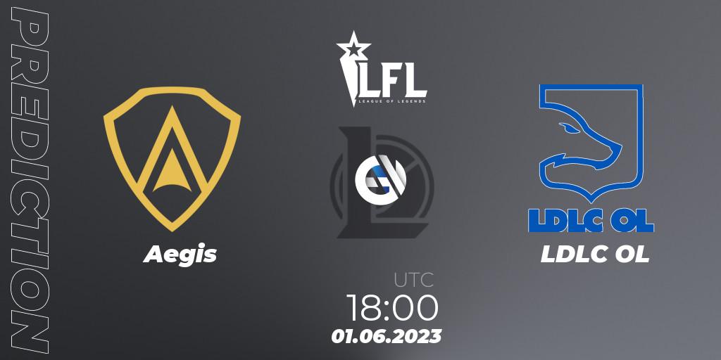 Pronóstico Aegis - LDLC OL. 01.06.2023 at 18:00, LoL, LFL Summer 2023 - Group Stage