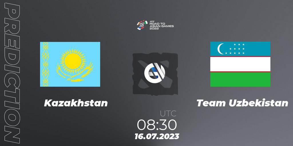 Pronóstico Kazakhstan - Team Uzbekistan. 16.07.23, Dota 2, 2022 AESF Road to Asian Games - Central Asia
