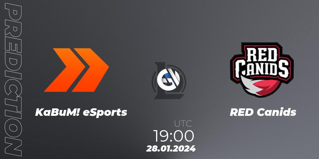 Pronóstico KaBuM! eSports - RED Canids. 28.01.2024 at 19:00, LoL, CBLOL Split 1 2024 - Group Stage