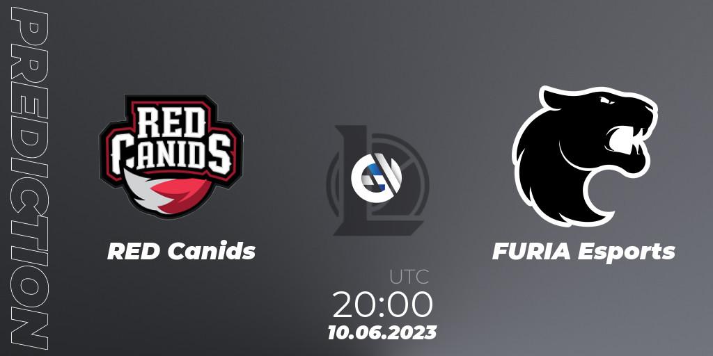 Pronóstico RED Canids - FURIA Esports. 10.06.23, LoL, CBLOL Split 2 2023 Regular Season