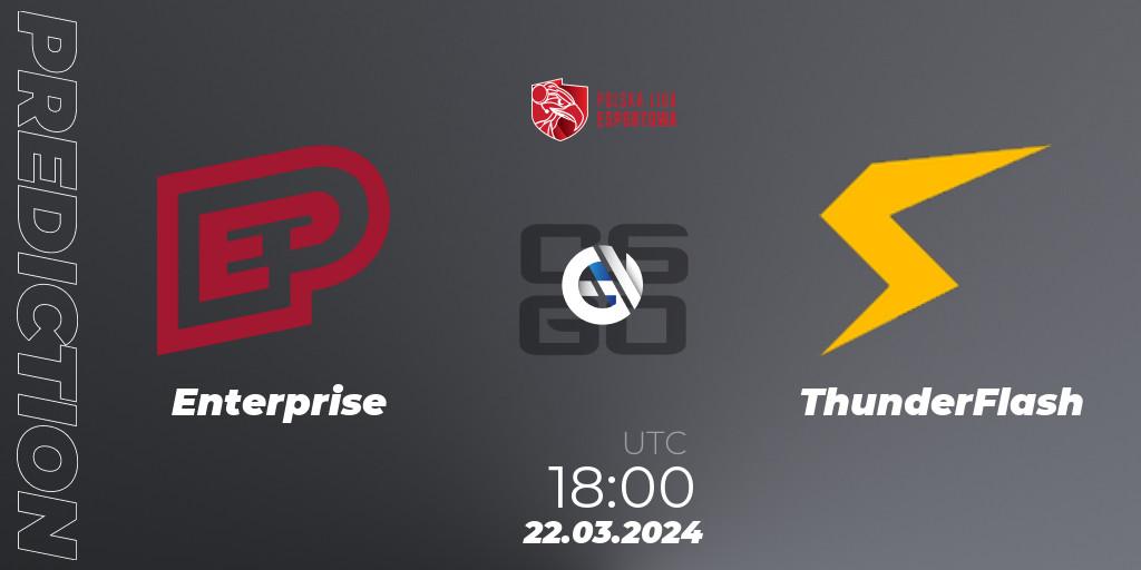 Pronóstico Enterprise - ThunderFlash. 22.03.24, CS2 (CS:GO), Polska Liga Esportowa 2024: Split #1