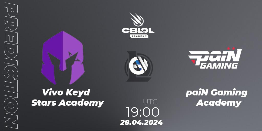 Pronóstico Vivo Keyd Stars Academy - paiN Gaming Academy. 28.04.2024 at 19:00, LoL, CBLOL Academy Split 1 2024