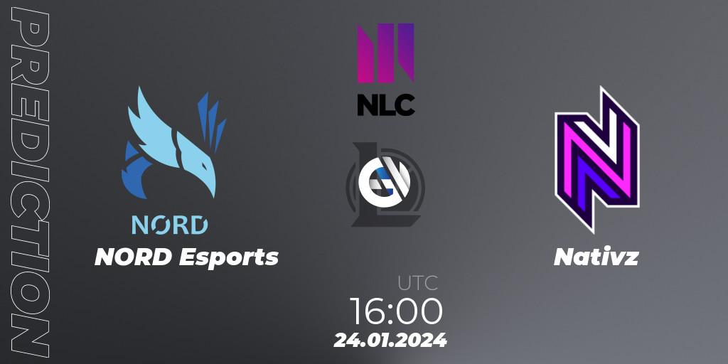 Pronóstico NORD Esports - Nativz. 24.01.2024 at 17:00, LoL, NLC 1st Division Spring 2024