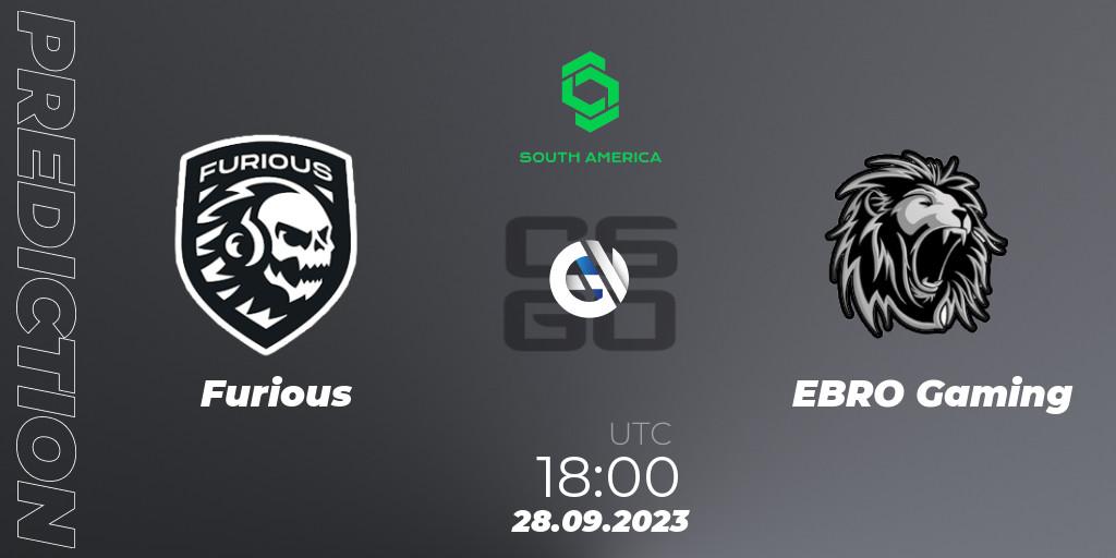 Pronóstico Furious - EBRO Gaming. 28.09.23, CS2 (CS:GO), CCT South America Series #12: Closed Qualifier