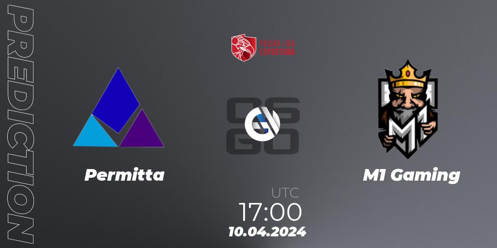 Pronóstico Permitta - M1 Gaming. 10.04.24, CS2 (CS:GO), Polska Liga Esportowa 2024: Split #1