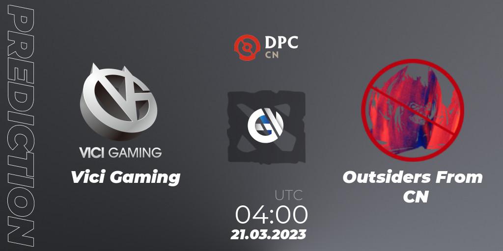 Pronóstico Vici Gaming - Outsiders From CN. 21.03.23, Dota 2, DPC 2023 Tour 2: China Division I (Upper)