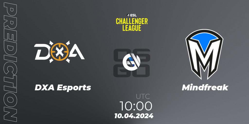 Pronóstico DXA Esports - Mindfreak. 10.04.2024 at 10:00, Counter-Strike (CS2), ESL Challenger League Season 47: Oceania
