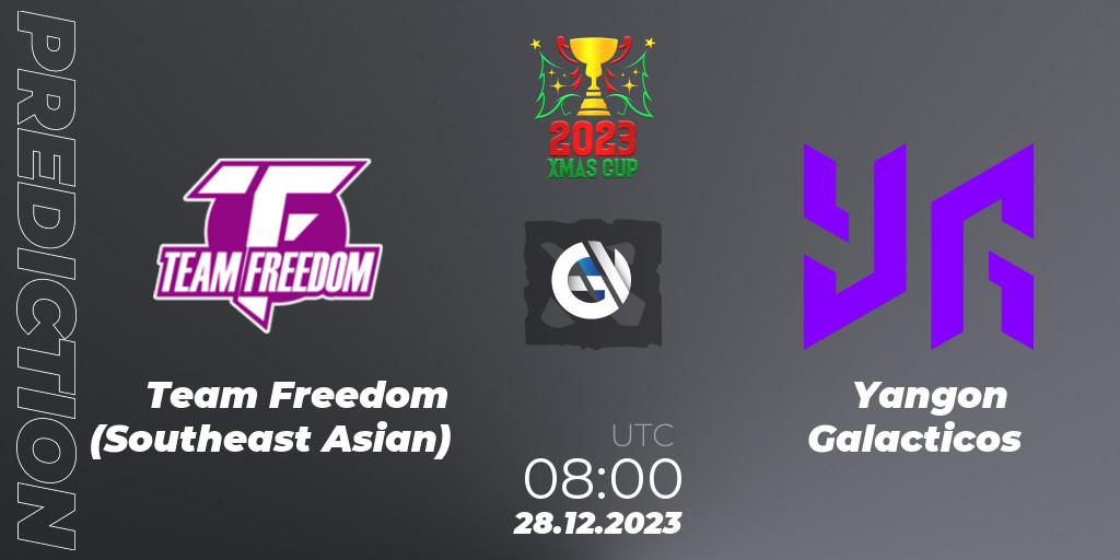 Pronóstico Team Freedom (Southeast Asian) - Yangon Galacticos. 28.12.2023 at 08:05, Dota 2, Xmas Cup 2023
